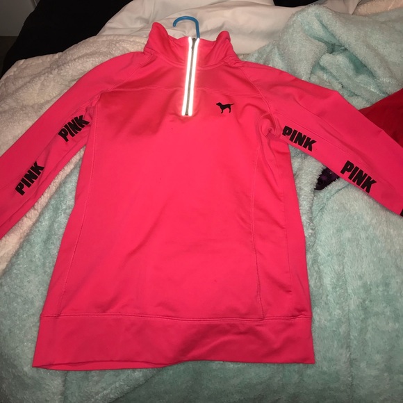 PINK Victoria's Secret Tops - VS PINK reflective half zip